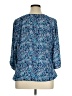 Croft & Barrow 100% Polyester Blue 3/4 Sleeve Blouse Size XL - photo 2
