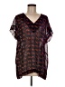 CAbi 100% Polyester Multi Color Black Short Sleeve Blouse Size M - photo 1