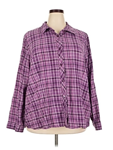 Basic Editions Long Sleeve Button-Down Shirt (view 1)