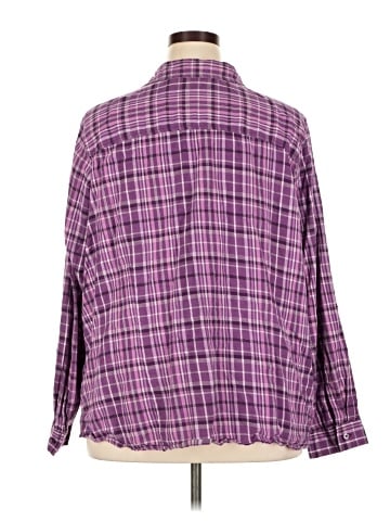 Basic Editions Long Sleeve Button-Down Shirt (view 2)