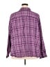 Basic Editions Plaid Purple Long Sleeve Button-Down Shirt Size 3X - photo 2
