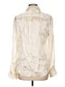 BLACK Comme des Garçons 100% Cupro Metallic Ivory Long Sleeve Blouse Size L - photo 2