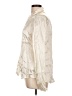 BLACK Comme des Garçons 100% Cupro Metallic Ivory Long Sleeve Blouse Size L - photo 5