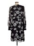 CAbi 100% Polyester Print Black Casual Dress Size L - photo 2