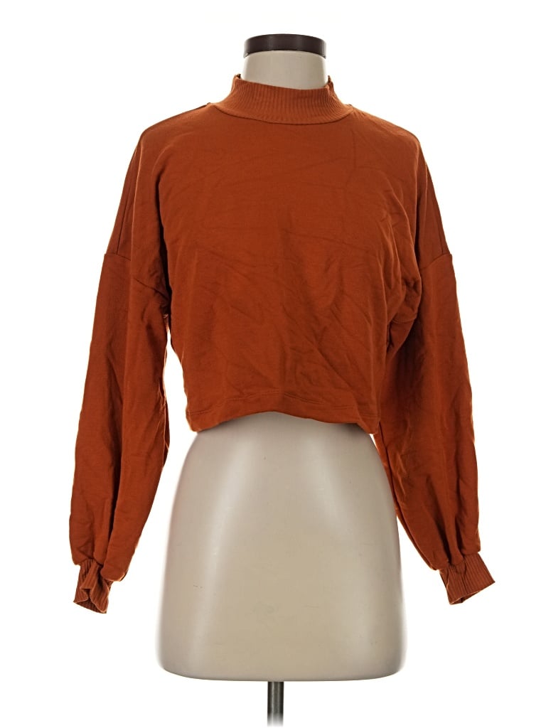 Pre-owned Amour Vert Turtleneck Sweater In Orange