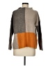 Keren Hart Color Block Gray Turtleneck Sweater Size M - photo 1