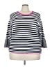 Kim Rogers Stripes White Pullover Sweater Size 3X - photo 1