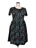 Lularoe Floral Teal Casual Dress Size XXL - photo 1