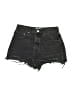 Zara Hearts Black Denim Shorts Size 8 - photo 1