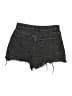 Zara Hearts Black Denim Shorts Size 8 - photo 2