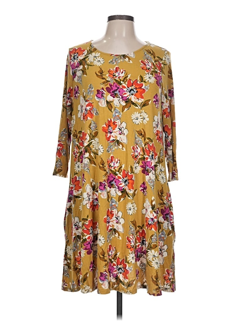 Pre-owned Agnes & Dora Casual Dress In Yellow