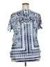 Style&Co 100% Polyester Blue Short Sleeve Blouse Size 2X - photo 2