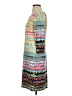 Chetta B Print Multi Color Teal Casual Dress Size 2 - photo 5