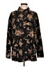 Nordstrom Floral Black Long Sleeve Blouse Size L - photo 1