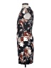 Theory 100% Polyester Floral Multi Color Black Casual Dress Size 2 - photo 5