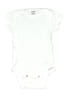 Gerber 100% Cotton Solid White Ivory Short Sleeve Onesie Size 0-3 mo - photo 1