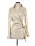 Ann Taylor Metallic Ivory Tan Long Sleeve Blouse Size 4 - photo 1