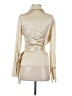 Ann Taylor Metallic Ivory Tan Long Sleeve Blouse Size 4 - photo 2