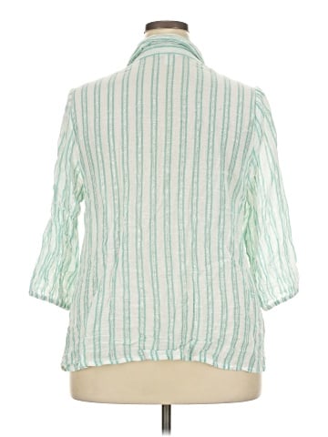 Cato 3/4 Sleeve Button-Down Shirt (view 2)