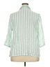 Cato Stripes Green 3/4 Sleeve Button-Down Shirt Size 18 - photo 2