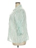 Cato Stripes Green 3/4 Sleeve Button-Down Shirt Size 18 - photo 5