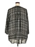 Torrid Plaid Gray 3/4 Sleeve Blouse Size 4X Plus (4) - photo 2