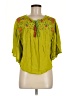 MAX 100% Rayon Green Short Sleeve Blouse Size M - photo 1