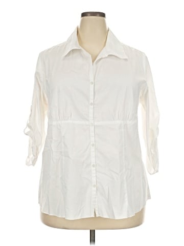 Cato 3/4 Sleeve Button-Down Shirt (view 1)