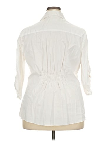 Cato 3/4 Sleeve Button-Down Shirt (view 2)