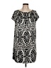 Nine West 100% Polyester Graphic Black Casual Dress Size 12 - photo 1