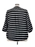 Torrid Stripes Black 3/4 Sleeve Blouse Size 3X Plus (3) - photo 2