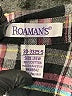 Roaman's 100% Cotton Plaid Black 3/4 Sleeve Button-Down Shirt Size 26W - photo 7