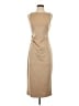 Cider Solid Tan Cocktail Dress Size S - photo 1