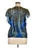 Apt. 9 100% Polyester Blue Short Sleeve Blouse Size XL - photo 2