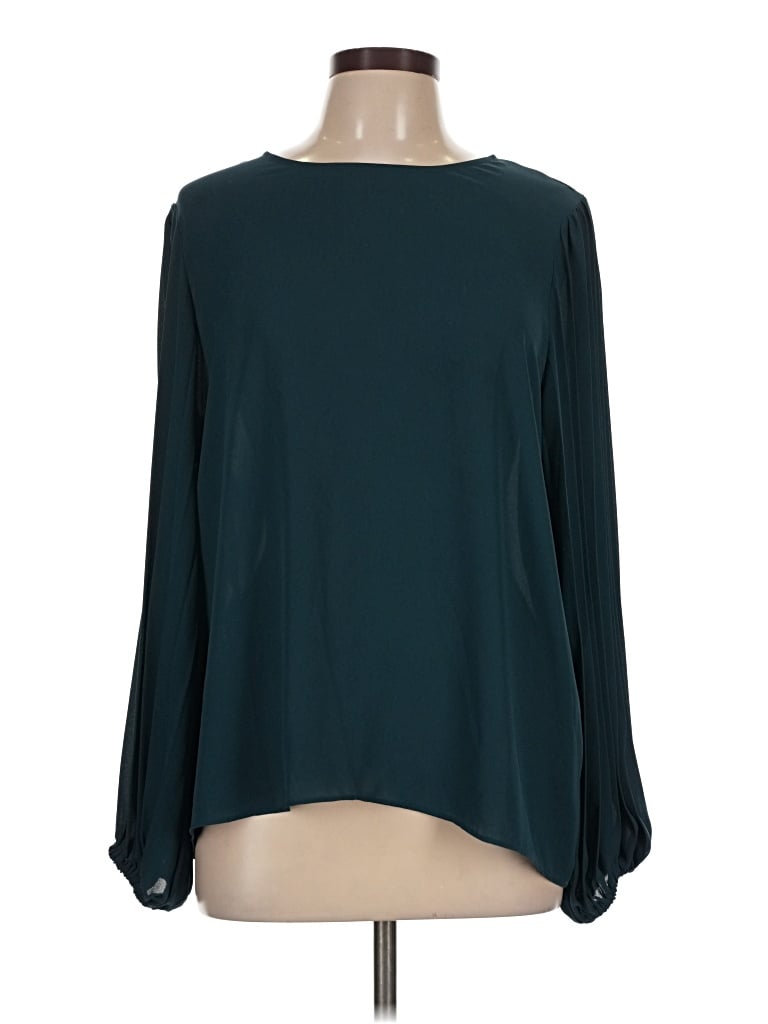 Pre-owned Worthington Long Sleeve Blouse In Teal