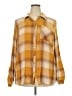 Cato Plaid Yellow Long Sleeve Button-Down Shirt Size 18 - 20 - photo 1