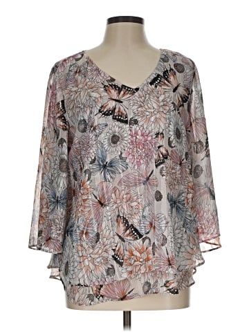 Roz & Ali 3/4 Sleeve Blouse (view 1)
