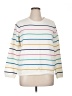 Talbots Outlet 100% Cotton Stripes White Sweatshirt Size XL - photo 1
