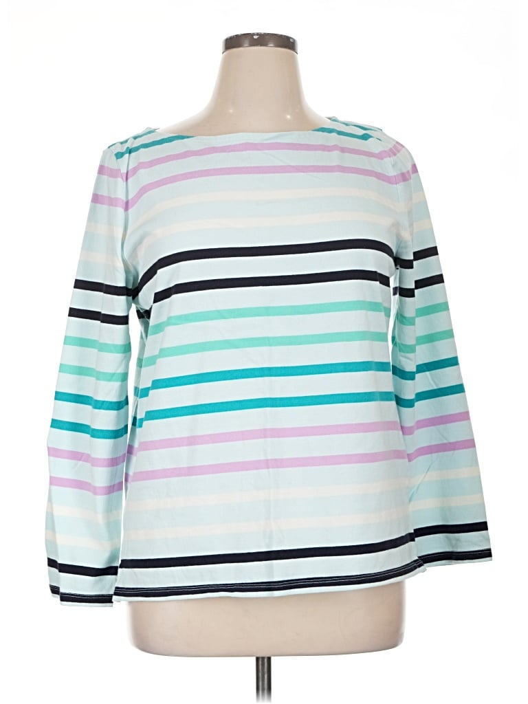 Pre-owned Talbots Outlet 3/4 Sleeve T-shirt In White