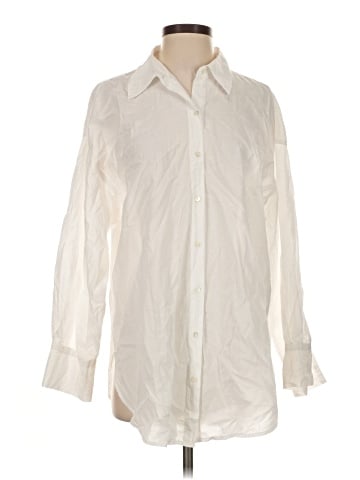 Velvet Long Sleeve Button-Down Shirt (view 1)