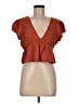 Roxy 100% Viscose Orange Short Sleeve Blouse Size M - photo 1