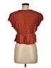 Roxy 100% Viscose Orange Short Sleeve Blouse Size M - photo 2