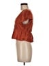 Roxy 100% Viscose Orange Short Sleeve Blouse Size M - photo 5
