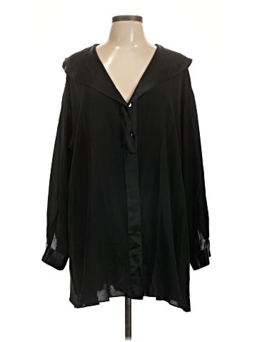 DKNY 3/4 Sleeve Silk Top (view 1)