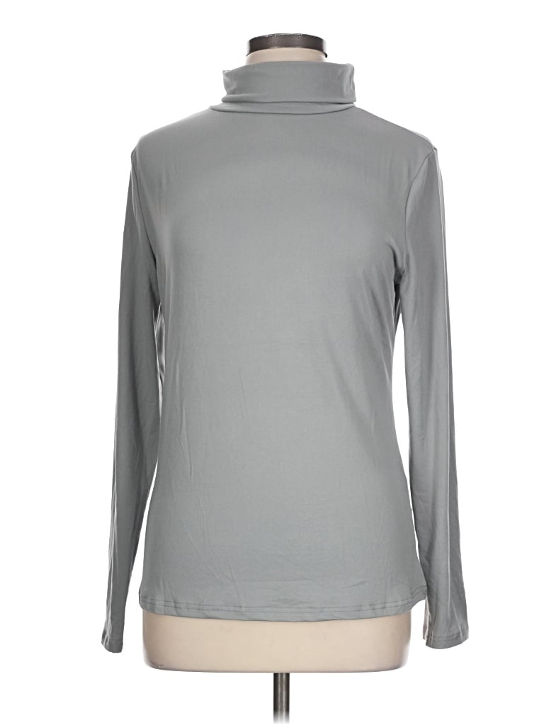 Pre-owned Ekouaer Long Sleeve Turtleneck In Gray