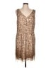 Mac Duggal Animal Print Tan Cocktail Dress Size 10 - photo 1