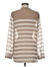 Old Navy 100% Polyester Stripes Tan Long Sleeve Blouse Size M - photo 2