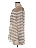 Old Navy 100% Polyester Stripes Tan Long Sleeve Blouse Size M - photo 5