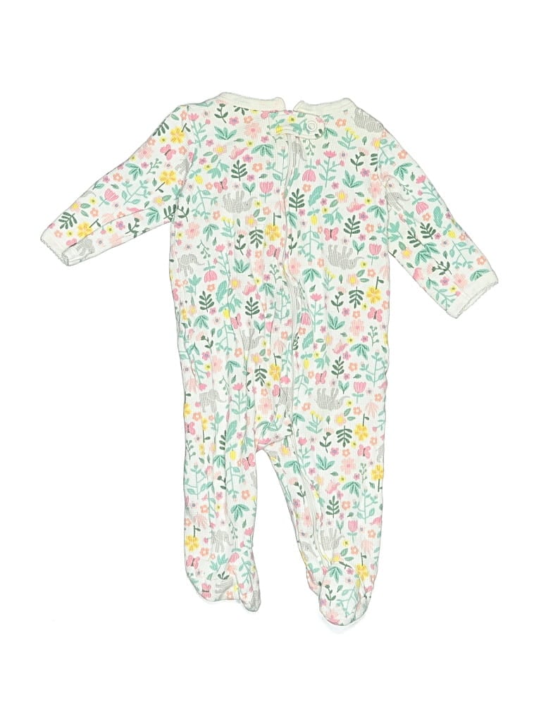 Pre-owned Carter's Babies' Long Sleeve Onesie In White