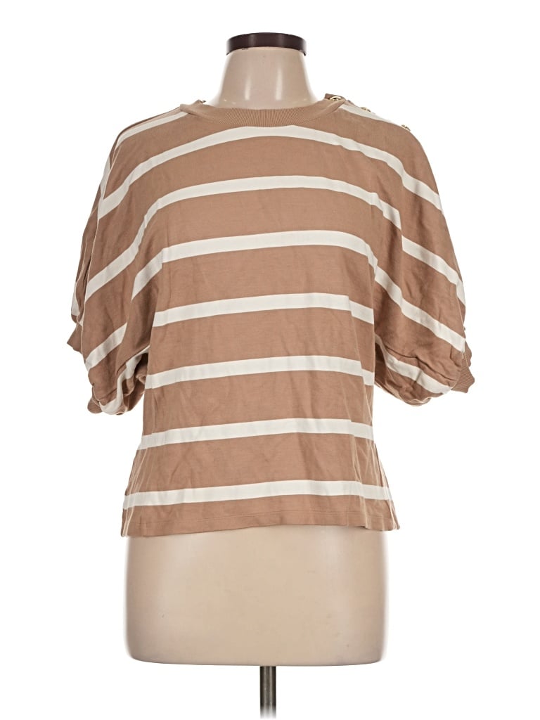 Pre-owned Ann Taylor Cardigan Sweater In Tan